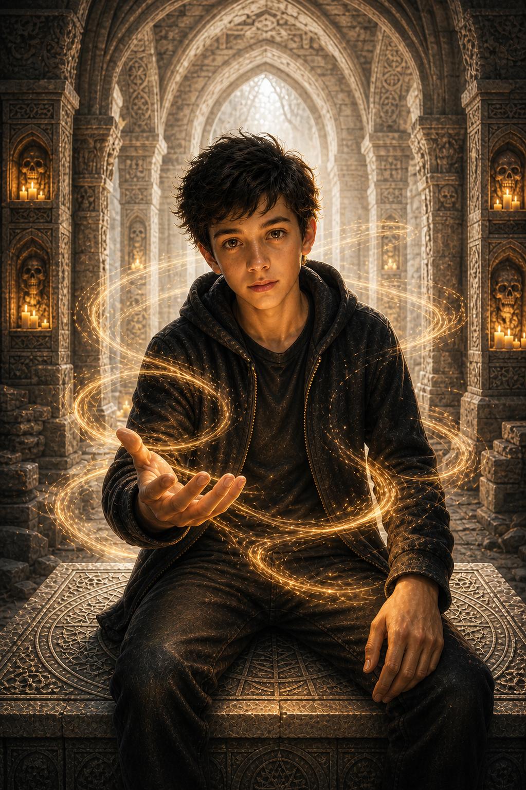 Jack Mac Paidin training with Arcane magic in the catacombs beneath Rome