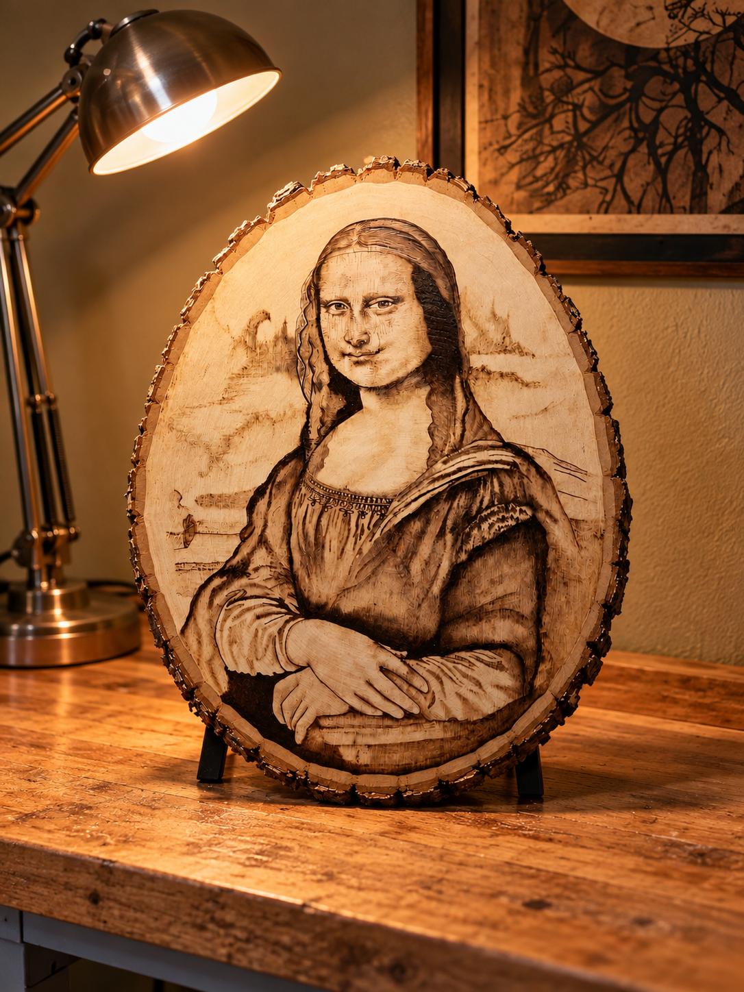 Mona Lisa Pyrography